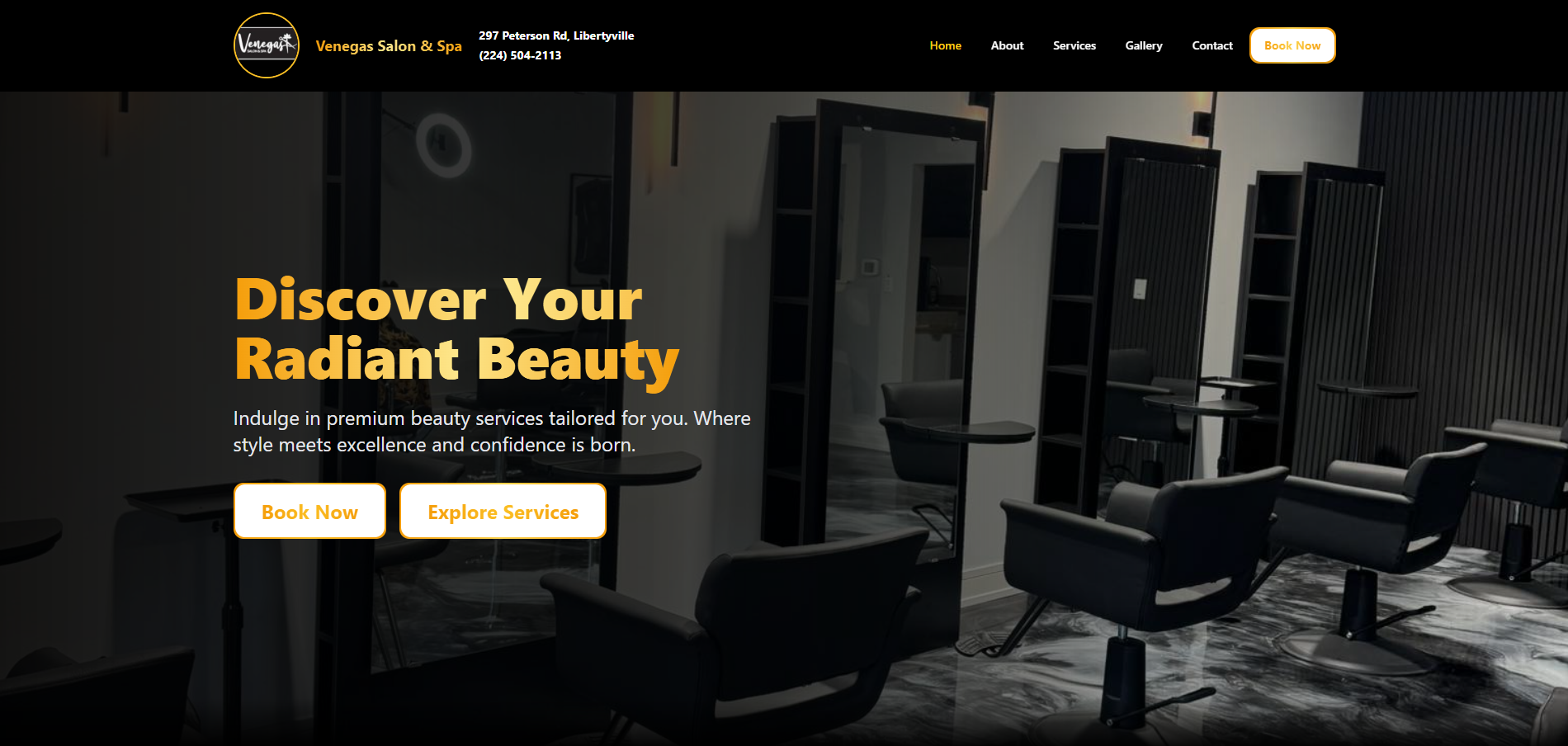 Venegas Salon & Spa Website